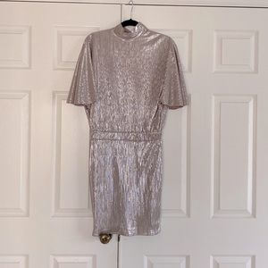 Silver Open-back Cocktail Dress